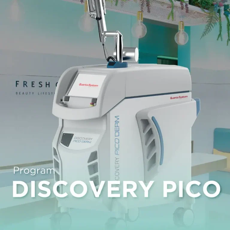 Discovery PICO at Fresh Code Clinic for acne scars, melasma, freckles, and dark spots.